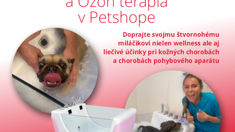 Ozón terapia a wellness a kúpanie psíkov